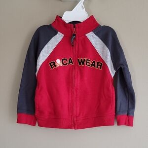 Rocawear red/grey zip-up sweater